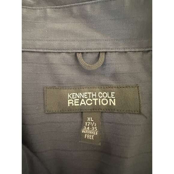 🌵4/$25‎  enneth Cole Reaction Men's Long Sleeve Blue Button-Down Shirt Size XL - Picture 2 of 7